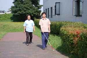 白杖歩行訓練